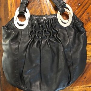 Michael Kors large leather shoulder bag.